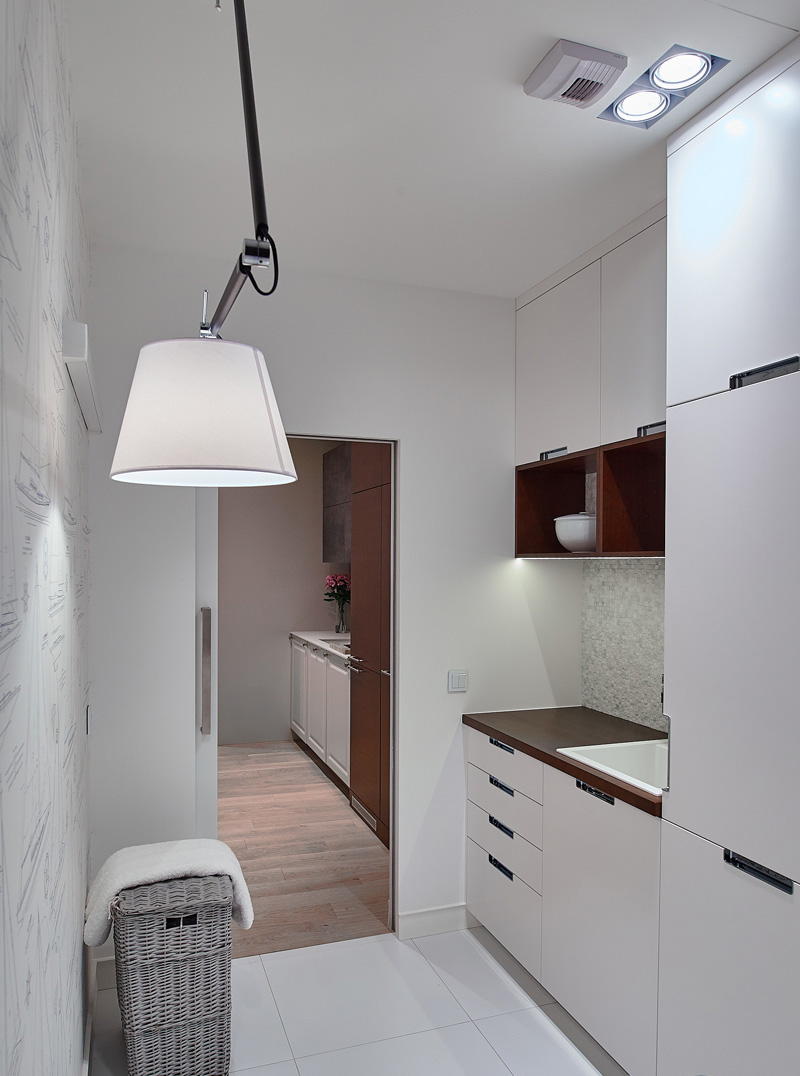 Meridian OVO architekt łazienka nowoczesna biała minimalistyczna drewno detal rysunek